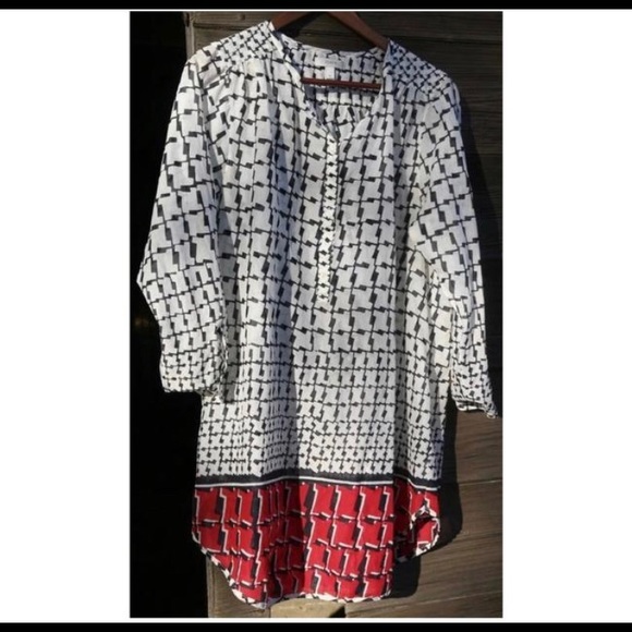 🚨SALE J.Crew Cotton Voile Houndstooth Tunic - Picture 4 of 8